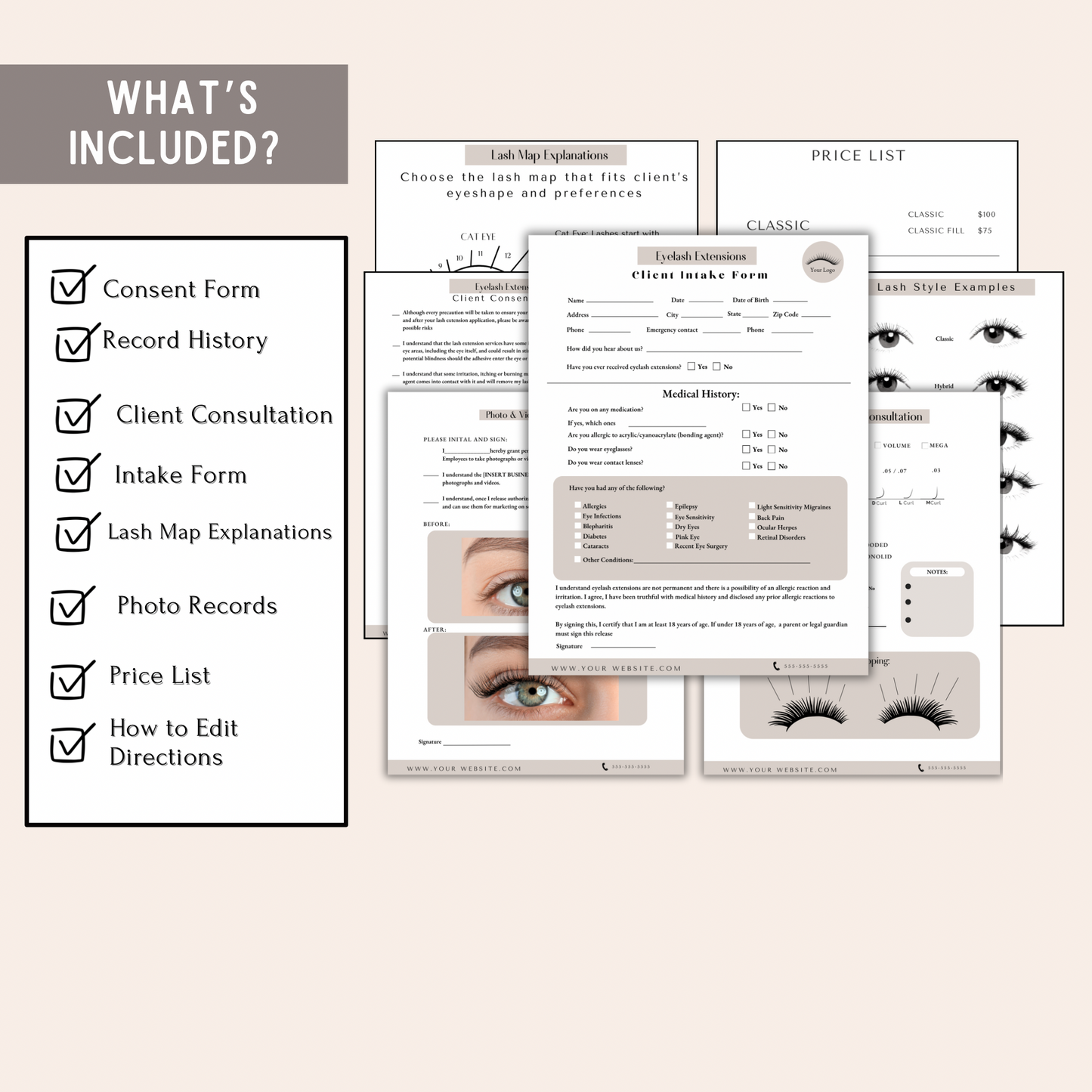 Eyelash Extension Client Forms