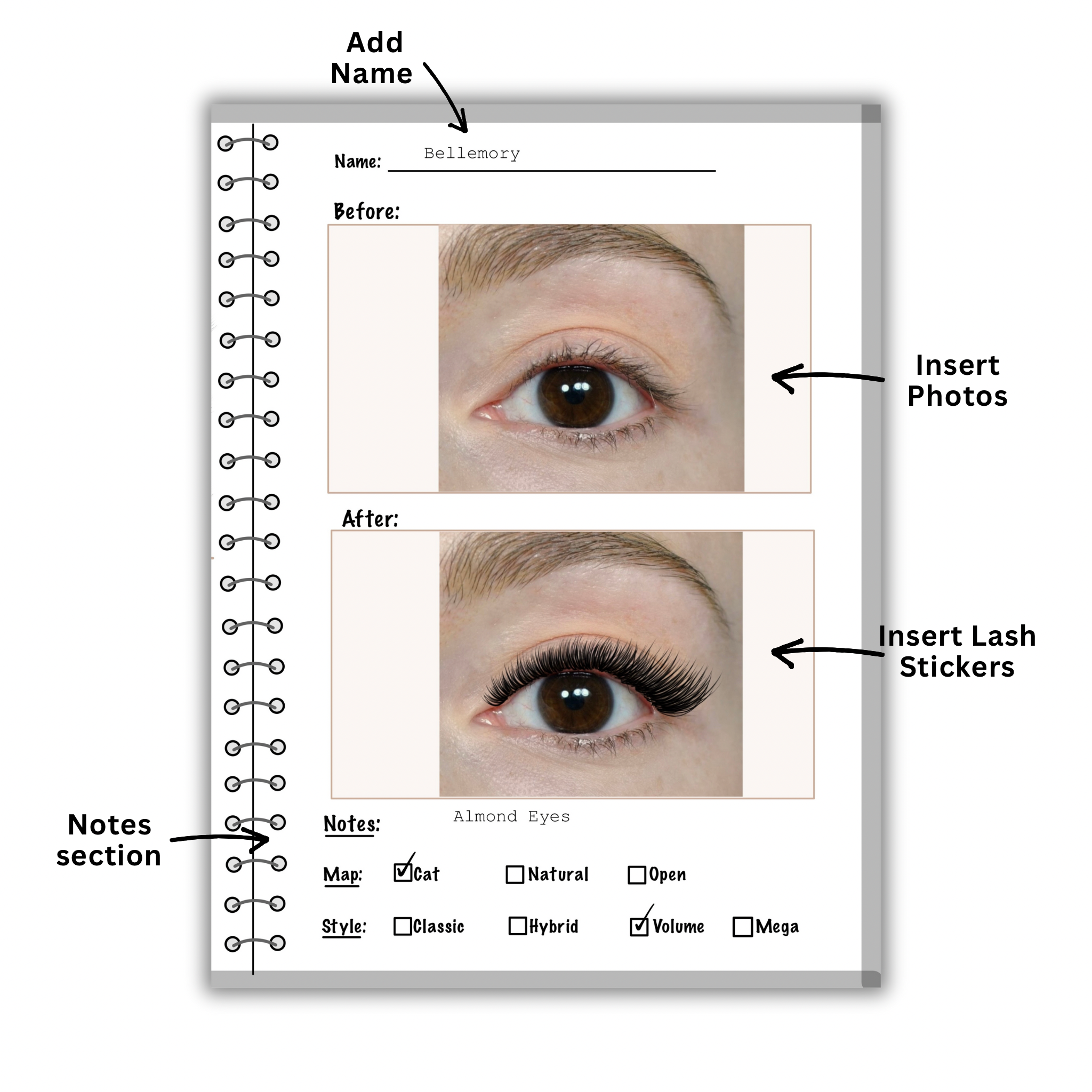 Lash Sticker Styling Notebook – Bellemory
