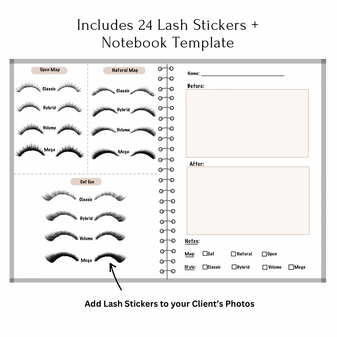 Lash Sticker Styling Notebook – Bellemory