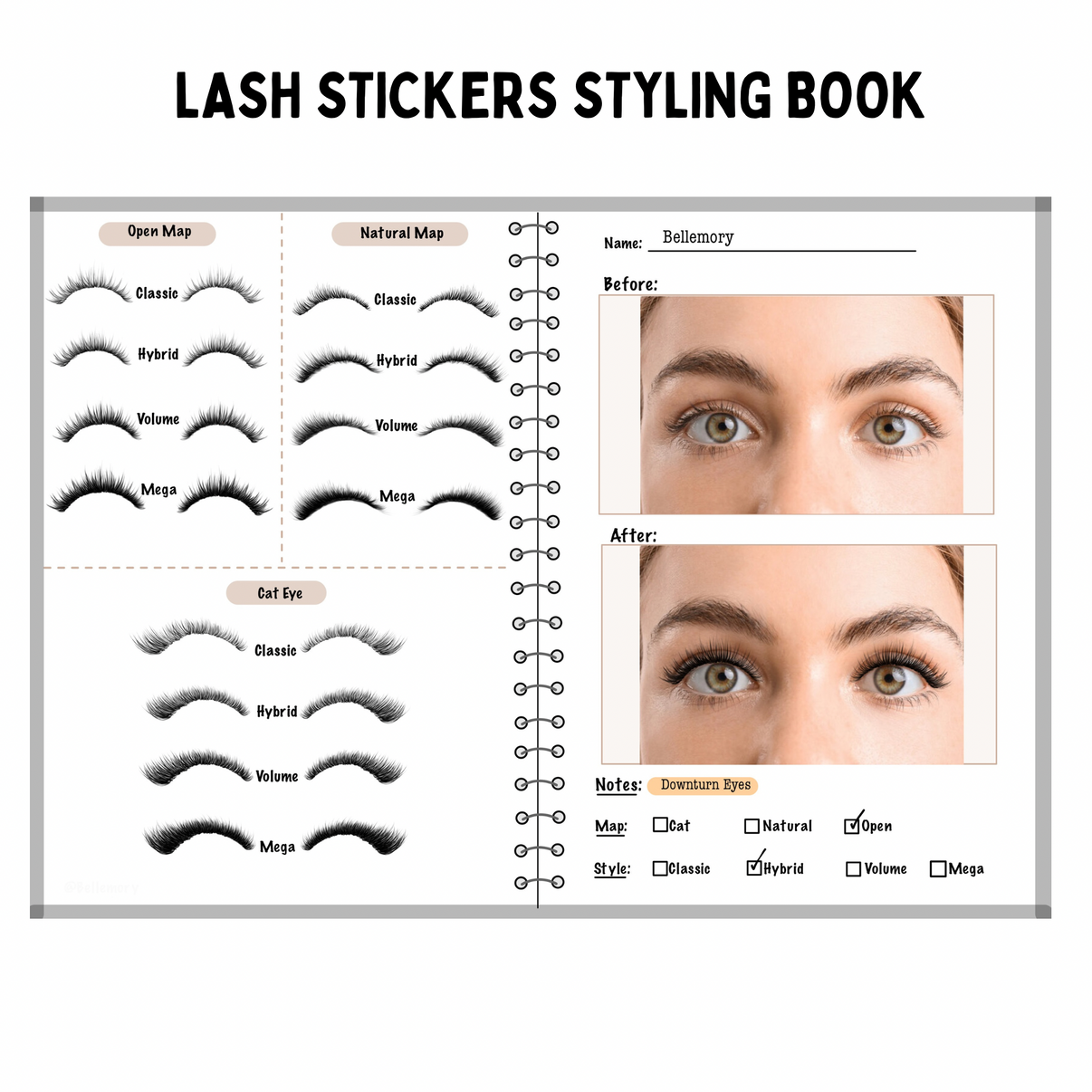 Lash Sticker Styling Notebook – Bellemory